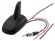 Antenna; automotive,SHARK; AM,FM,GPS; DIN,cables; 12VDC; RG174 4CARMEDIA