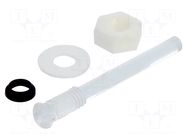 Fiber for LED; Ø3mm; L: 24mm; round; Front: convex; IP67 BIVAR