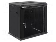 Enclosure: rack cabinet; Standard: 19"; 12U; black; Z: 635mm QOLTEC