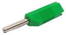 PLUG, 10A, 4MM, STACKABLE, CABLE, GREEN