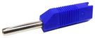PLUG, 10A, 4MM, STACKABLE, CABLE, BLUE