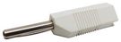 PLUG, 4MM, STACKABLE, WHITE
