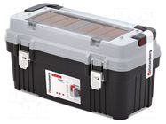 Chest; tool case; black-grey; polymer; OPTIMA; 586x296x305mm; 25kg KISTENBERG