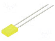 LED; yellow; rectangular; 5x2x7.5mm; 1.1÷3.7mcd; 140°; Front: flat LITEON