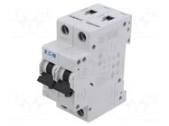 Circuit breaker; 230/400VAC; Inom: 1A; Poles: 2; Charact: C; 15kA EATON ELECTRIC
