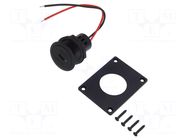 USB power supply; USB C socket,USB C Power Delivery; 3A; black PRO CAR