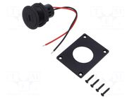 USB power supply; USB C socket,USB C Power Delivery; 3A; black PRO CAR