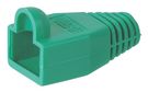 Strain Relief Boot for RJ45 Plugs, green - cable entry 6.40 mm