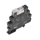 Relay module, 24 V DC ±20 %, Green LED, Free-wheeling diode, Reverse polarity protection, 2 CO contact (AgNi) , 250 V AC, 8 A, Screw connection Weidmuller