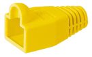 Strain Relief Boot for RJ45 Plugs, yellow-orange - cable entry 6.40 mm