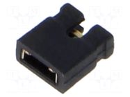 Connector: pin strips; jumper; female; straight; 2mm; 1x2; black SAMTEC