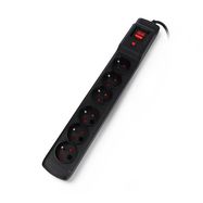 Power strip with protection Arcon multi M6 black - 6 sockets - 1,5m