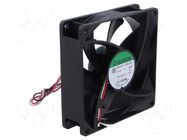 Fan: DC; axial; 12VDC; 92x92x25mm; 40.7dBA; ball; Out: R type SUNON