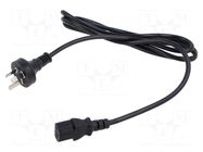 Cable; 3x0.75mm2; AS/NZS 3112 (I) plug,IEC C13 female; PVC; 1.8m POS