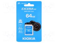 Memory card; SDXC; R: 100MB/s; UHS I U3 V30; 64GB; -25÷85°C KIOXIA
