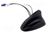 Antenna; automotive,SHARK; AM,FM,GPS; Fakra; Len: 0.25m; 12VDC MTA
