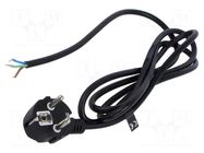 Cable; 3x0.75mm2; CEE 7/7 (E/F) plug angled,wires; PVC; 1.8m POS