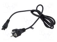 Cable; 3x0.75mm2; CEE 7/7 (E/F) plug,IEC C5 female; PVC; 1.8m POS