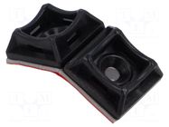 Holder; screw,self-adhesive; polyamide; UL94V-2; black; L: 20mm TIE10