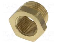 Mount.elem: thread adapter; brass; Int.thread: G 3/8" PNEUMAT