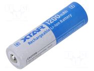 Re-battery: Li-Ion; 14500; 3.6V; 1200mAh; Ø14.3x50.5mm; 2.8A XTAR