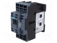 Contactor: 3-pole; NO x3; Auxiliary contacts: NO + NC; 230VAC; 12A SIEMENS