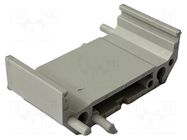 DIN rail mounting bracket; 44x22mm; Body: green ELBAG