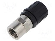 Straight terminal connector; polyamide; HelaGuard; IP66; black HELLERMANNTYTON