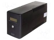 Power supply: UPS; 480W; 800VA; 207÷253V; 142x101x298mm; 9Ah; 50Hz DIGITUS