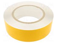 Tape: marking; white; L: 50m; W: 75mm; self-adhesive; PVC FATH