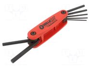 Wrench: hex key-set; 7pcs. BONDHUS