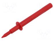 Measuring tip; 60VDC; red; Tip diameter: 4mm; Socket size: 4mm HIRSCHMANN T&M