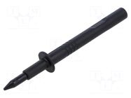 Measuring tip; 60VDC; black; Tip diameter: 4mm; Socket size: 4mm HIRSCHMANN T&M