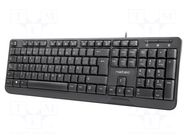 Keyboard; black; USB A; ES layout,wired,slim; Len: 1.8m NATEC