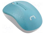 Mouse; white,blue; USB A; wireless,optical; No.of butt: 3; 10m NATEC
