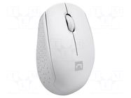 Mouse; white; USB A; wireless,optical; No.of butt: 3; 10m NATEC