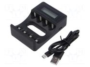 Charger: microprocessor-based; Ni-Cd,Ni-MH; Size: AA,AAA,R03,R6 QOLTEC