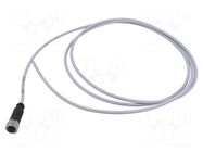 Connector: M12; plug; female; PIN: 3; straight; cables; 2m HARTING