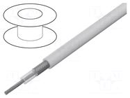Wire: coaxial; RG58; stranded; Cu; PVC; white; 100m; Øcable: 4.95mm BELDEN