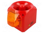 Signaller: lighting-sound; 110/230VAC; siren,flashing light; LED KLAXON SIGNALS