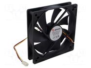 Fan: DC; axial; 12VDC; 120x120x25mm; 1200rpm; 5pcs. Akasa