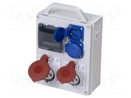 Electric switchboard; IP44; wall mount; ABS; Thread: PG16 PAWBOL