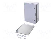 Enclosure: wall mounting; X: 400mm; Y: 600mm; Z: 200mm; ABS; grey ELEKTRO-PLAST NASIELSK