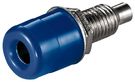 Banana Chassis Socket with Screw, blue - 4 mm, 2 nuts, blue
