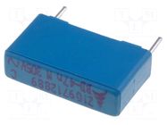 Capacitor: polypropylene; X2; 47nF; 630VDC; 305VAC; 5x10.5x18mm EPCOS / TDK