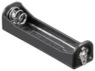1x AAA (Micro) Battery Holder, black - Solder tail (U)