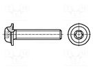 Screw; with flange; M5x12; 0.8; Head: button; Torx®; TX25 BOSSARD