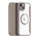 Dux Ducis Skin X Pro case iPhone 14 Plus MagSafe magnetic flip case beige, Dux Ducis