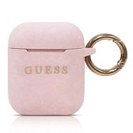 Guess GUACCSILGLLP AirPods cover light pink / pink Silicone Glitter, Guess