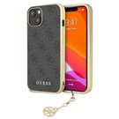 Guess GUHCP13MGF4GGR iPhone 13 6.1 &quot;gray / gray hardcase 4G Charms Collection, Guess